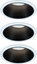 Изображение Paulmann Oprawa wbudowana Cole Coin 3-st cimnianie LED 3x6,5W 2700K 230V Biay/Czarny Mat /Tworzywo sztuczne