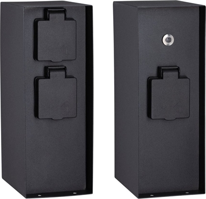 Picture of Paulmann Outdoor kolumna z gniazdami czujnik zmierzchu IP44 230V Stal szlachetna Antracyt