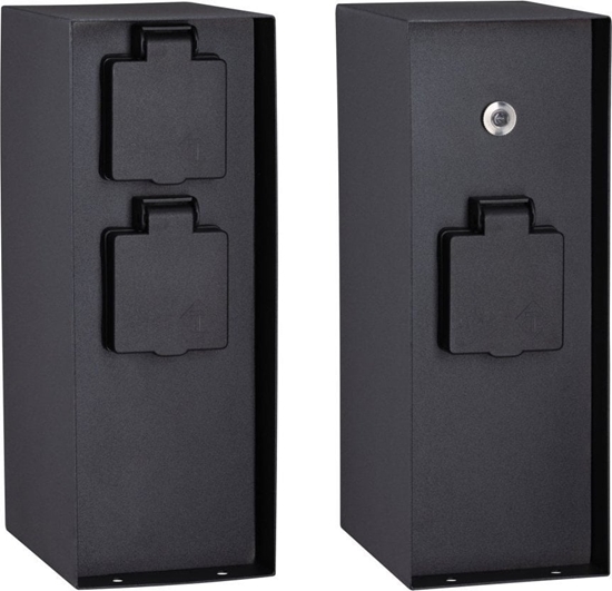 Picture of Paulmann Outdoor kolumna z gniazdami czujnik zmierzchu IP44 230V Stal szlachetna Antracyt