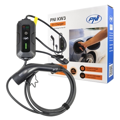 Attēls no Pārnēsājams Vienfāzes elektroauto lādētājs, 3.5kW, 16A, Type 2, garums 5m, Shuko, IP55, soma