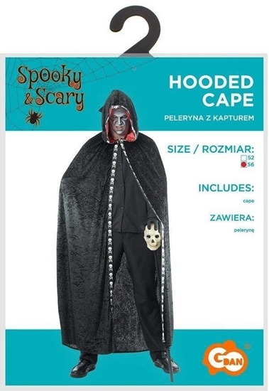 Picture of Peleryna z kapturem dla dorosych czarna rozm.56