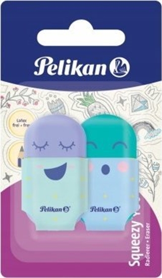 Изображение Pelikan 606219 gumka Plastik Wielobarwny 2 szt.