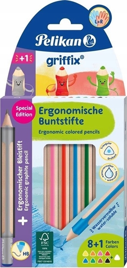 Picture of Pelikan Kredki + oówek Griffix 9 szt.