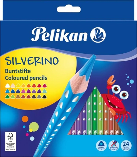 Picture of Pelikan Kredki Silverino trójktne 24 kolory
