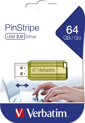 Picture of Verbatim USB-Stick  64GB Verbatim 2.0 Pin Stripe Eucalyptus Green