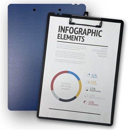 Изображение Penmate Deska z klipem A4 Morandi granatowa PENMATE