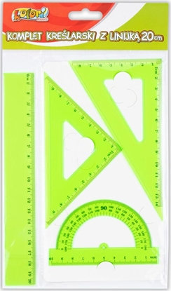 Изображение Penmate Komplet krelarski z linijk 20cm zielony PENMATE