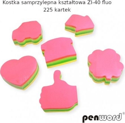 Изображение Penword KOSTKA SAMOPRZYLEPNA ZI-40 KSZTATOWA FLUO 225 KARTEK Penword