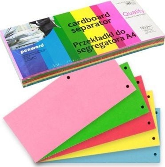 Изображение Penword Przekadki do do segregatora PENWORD DC105 100szt. 5kol. Penword