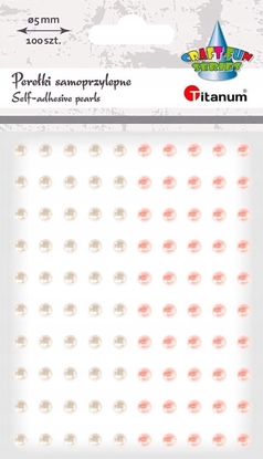 Picture of Pereki samoprzylepne 5mm 100szt biae bladoróowe