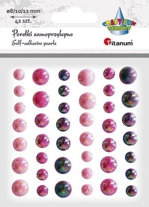 Picture of Pereki samoprzylepne róowe 42szt