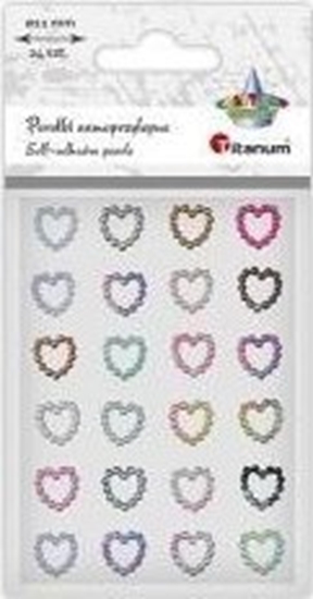 Picture of Pereki samoprzylepne Serca mix kolorów 24szt
