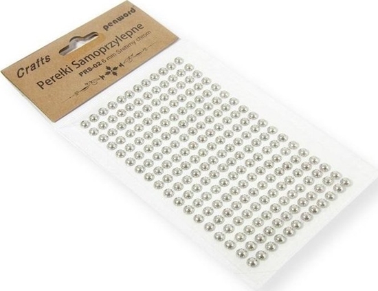 Picture of Pereki samoprzylepne srebrny chrom 6mm