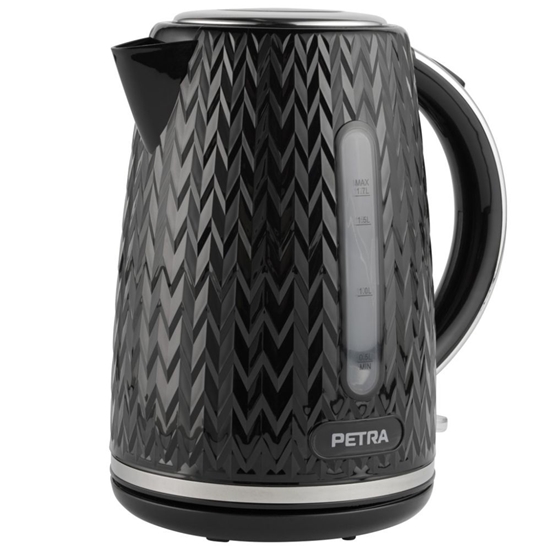 Изображение Petra PT3864BLKVDEEU10 Chevron Jug Kettle black