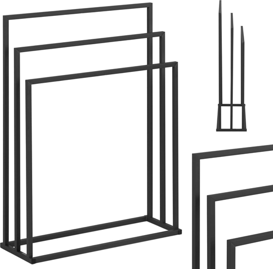 Picture of Physa Stojak wieszak na 3 rczniki wolnostojcy podogowy STAL 65 x 21.5 x 84 cm ciemnoszary Stojak wieszak na 3 rczniki wolnostojcy podogowy STAL 65 x 21.5 x 84 cm ciemnoszary