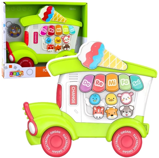 Изображение Pianinko Elektryczne Edukacyjne Dla Malucha Lodziarnia Zielone LEAN Toys