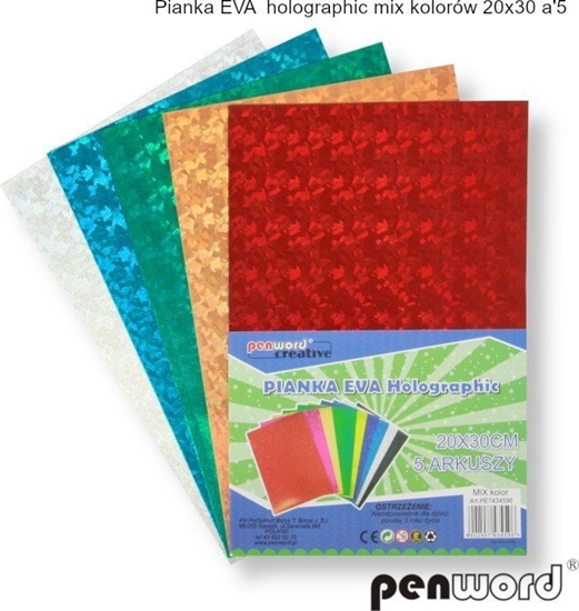 Picture of PIANKA EVA HOLOGRAPHIC MIX KOLORÓW 20X30a5