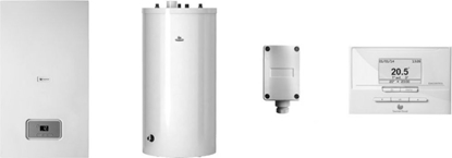 Изображение Piec gazowy Saunier Duval Thelia Condens AS 18 + sensor + Exacontrol E7C+ NTC + FE 150/6 BM 18.4 kW (0010019418)