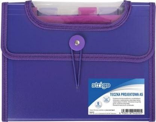 Изображение Pilot Teczka STRIGO A5 z przekadkami V-file fioletowa