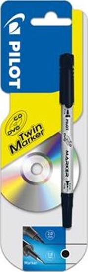 Изображение Pilot TWIN CD/DVD MARKER DWUSTRONNY CZARNY PISCTMEFCDBX1