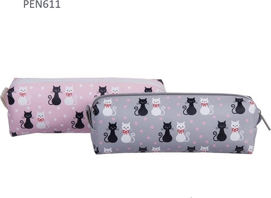 Изображение Piórnik jednokomorowy biay i czarny kotek MIX