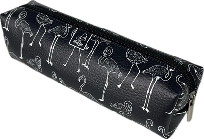 Picture of Piórnik prostokt kostka Flamingi B&W