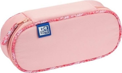 Изображение Piórnik z klapk Flowers pomaraczowy OXFORD