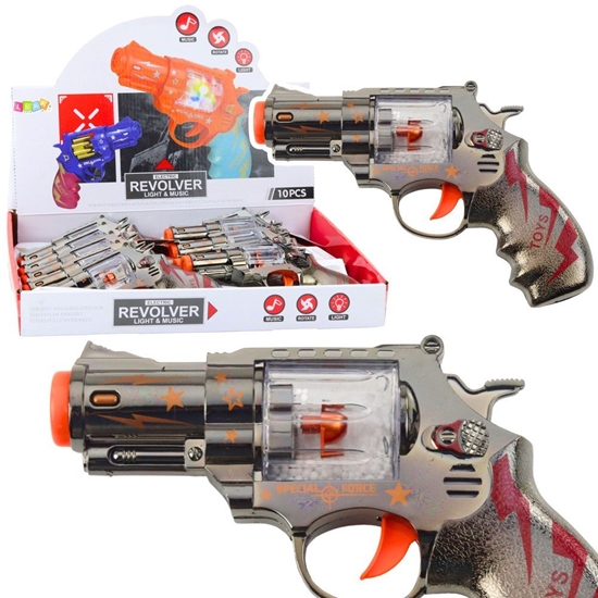 Изображение Pistolet Zabawkowy Rewolwer Magazynek Z Kulkami wiata Dwiki LEAN TOYS
