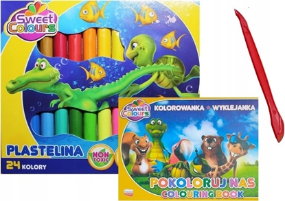 Изображение Plastelina 24 kolory + wyklejanka A5/10K