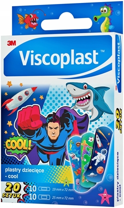Attēls no Plastry dziecice VISCOPLAST Cool, 2 rozmiary, 20 szt., pudeko