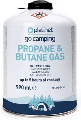 Attēls no PLATINET BUTANE & PROPANE GAS CARTRIDGE CANISTER NABÓJ 450g