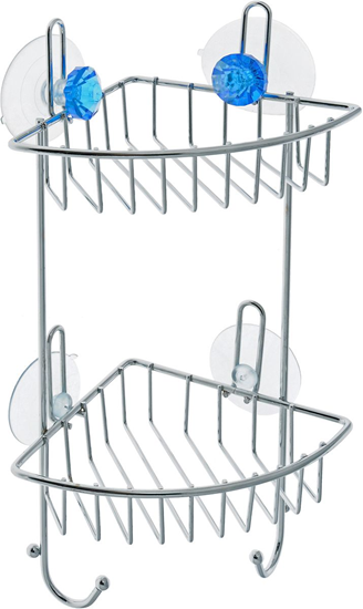 Picture of Plaukts stūra 2-stāvīgs Kristall hromēts