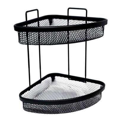 Picture of Plaukts stūra divstāvīgs 236x236x320mm, melns