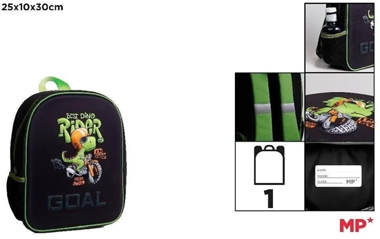 Picture of Plecak jednokomorowy Dino czarny 25x10x30cm