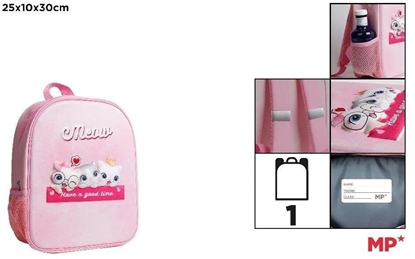 Picture of Plecak jednokomorowy Kotki róowy 25x10x30cm