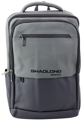 Picture of Plecak Miejski Biznesowy USB Kiesze Na Laptopa Czarno Szary 16L