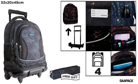 Picture of Plecak ze stelaem i kókami 4 komory + piórnik