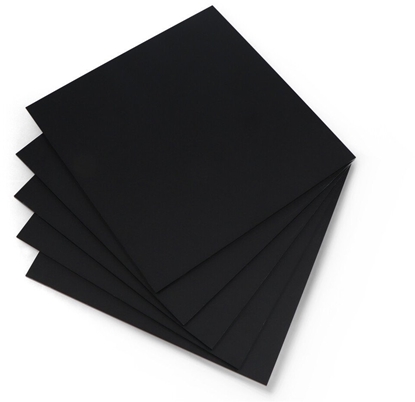 Attēls no Plexi czarna matowa wylewana - 3mm - 200x200mm - 5szt.}