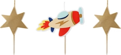 Изображение Plus Plus wieczki urodzinowe Roboty Drogowe 3-4,5cm 3szt.