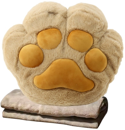 Attēls no Pluszowa Poduszka Z Kieszeni Na Rce i Kocykiem Ogrzewacz Beowa 40cm LEAN Toys