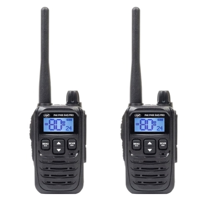 Изображение PNI PMR R45 PRO rāciju komplekts – 2 PMR446 stacijas, 99 kanāli, VOX, skenēšana, Roger Beep