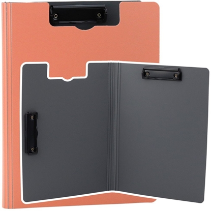 Attēls no Podkadka Deska Z Okadk Dwa Klipy A4 Plastikowa Róowa