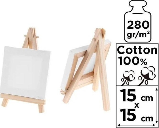 Изображение Podobrazie mini 15x15cm 280G/m2 + sztaluga