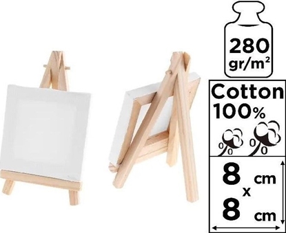 Изображение Podobrazie mini 8x8cm 280G/m2 + sztaluga