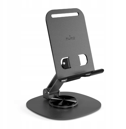 Picture of Podstawka Puro Tilt Pro aluminiowa na telefon/tablet - ciemnoszara