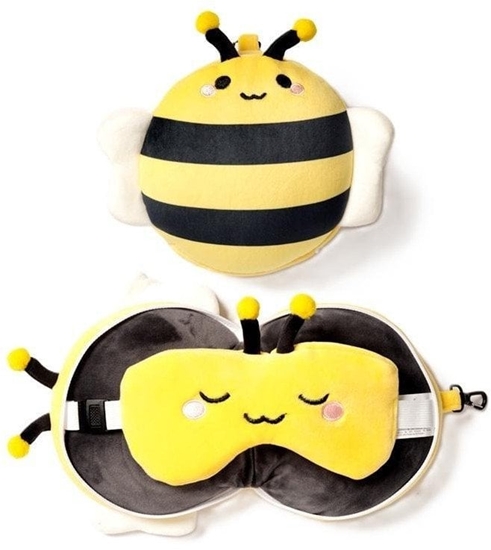 Picture of Poduszka podróna i maska na oczy Pszczóka