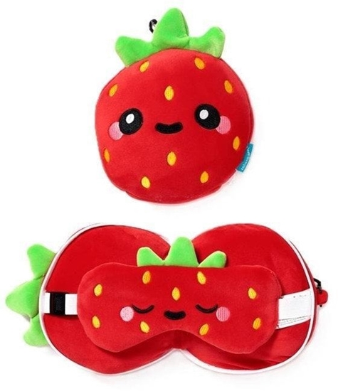 Изображение Poduszka podróna i maska na oczy Strawberry