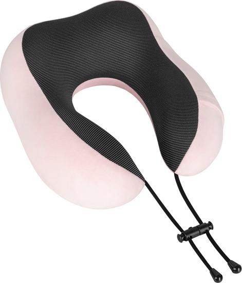 Изображение Poduszka turystyczna - podróna z pianki MEMORY, REBEL ACTIVE , kolor róowy