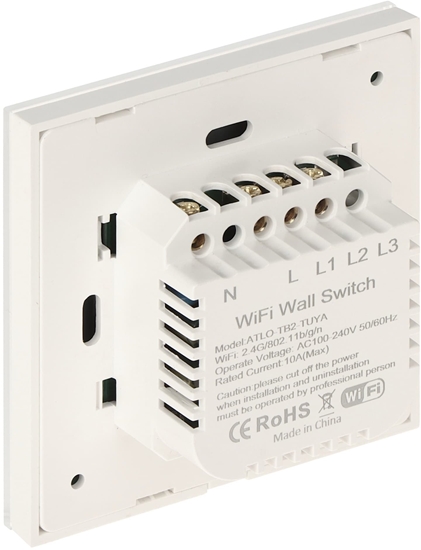 Picture of PODWÓJNY INTELIGENTNY DOTYKOWY PRZECZNIK WIATA ATLO-TB2-TUYA Wi-Fi, Tuya Smart