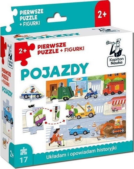 Picture of Pojazdy. Pierwsze puzzle + figurki. Kapitan Nauka